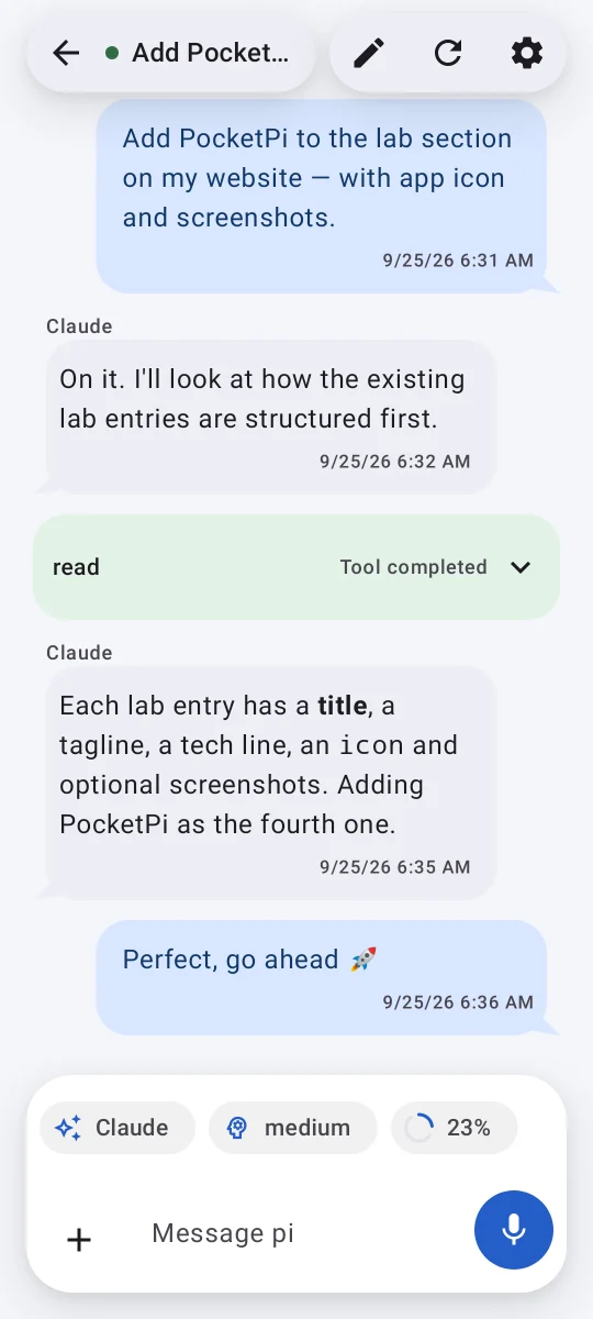 PocketPi — screenshot 2